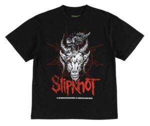 Welcome X Slipknot Spit It Out Garment Dyed Boxy Black Tee