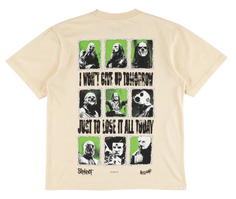 Welcome X Slipknot Tomorrow Garment Dyed Boxy Bone Tee