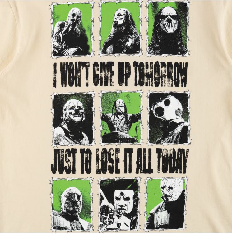 Welcome X Slipknot Tomorrow Garment Dyed Boxy Bone Tee