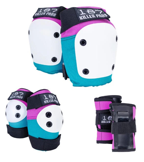 187 Junior Pink/Teal Six Pack Pads