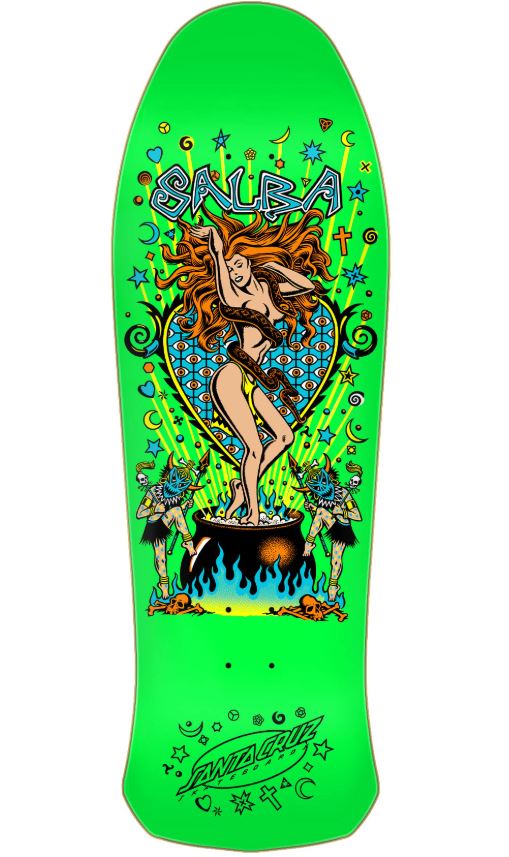 Santa Cruz Salba Witch Doctor Green Reissue 10.4 Skateboard Deck