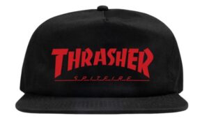 Thrasher x Spitfire Black Snapback Hat