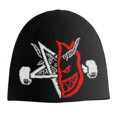 Thrasher x Spitfire T&B Black Skully Beanie