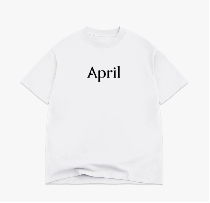 April OG Logo White Tee