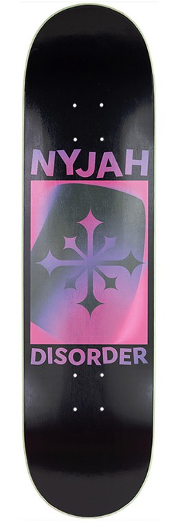 Disorder Nyjah Huston Pink 8.0 Skateboard Deck