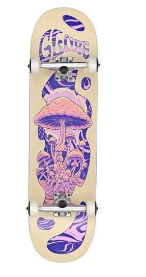Globe G1 Mind Expansion Off White/Purple 8.5 Skateboard Complete