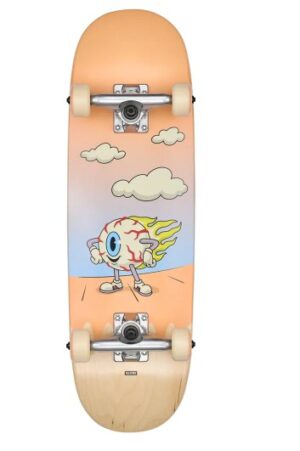 Globe Kids Grip 95 Mini Wide Flaming Eye 7.9 Skateboard Complete