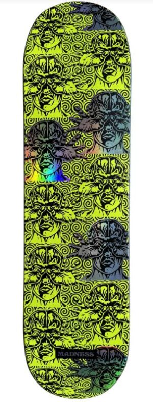 Madness Repeat Offender R7 Safety Yellow/Holographic 8.25 Skateboard Deck