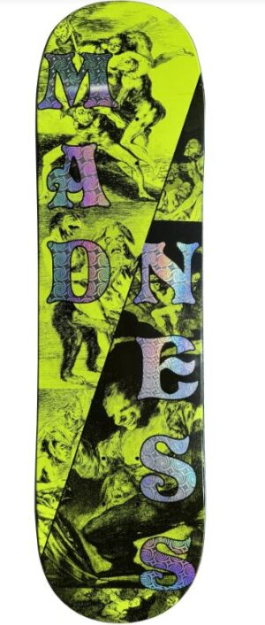 Madness Split R7 Safety Yellow/Holographic 8.25 Skateboard Deck