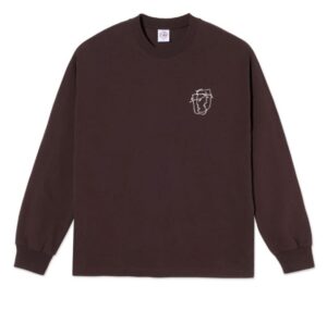 Polar Skate Co. Tied Up Washed Long Sleeve Chocolate Tee
