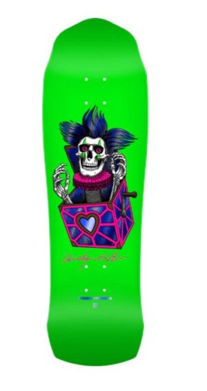 Powell Peralta Chris Hiett Skull Green 9.5 Skateboard Deck