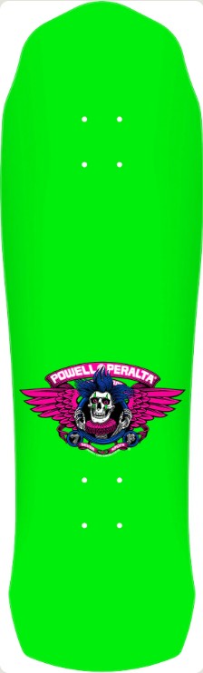 Powell Peralta Chris Hiett Skull Green 9.5 Skateboard Deck