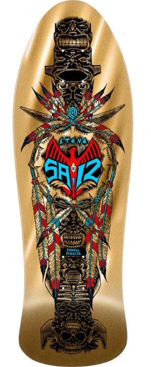Powell Peralta Steve Saiz Totem Gold Foil 10 Skateboard Deck