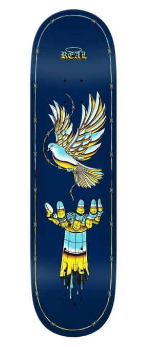 Real Synthetic Peace Dark Blue 8.5 Skateboard Deck