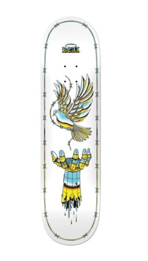 Real Synthetic Peace White 8.25 Skateboard Deck