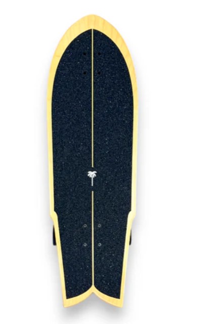 Wooddetail Lacanau Acid Blue Surfskate 32.5 Skateboard Complete
