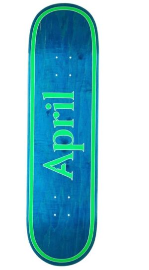 April OG Logo Blue/Green 8.25 Skateboard Deck