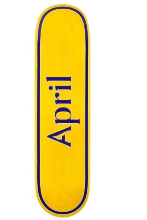 April OG Logo Yellow/Purple 8.38 Skateboard Deck