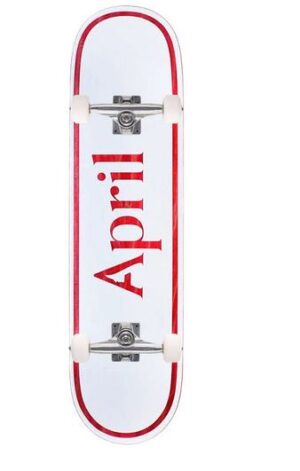 April Red Logo 8.25 Skateboard Complete