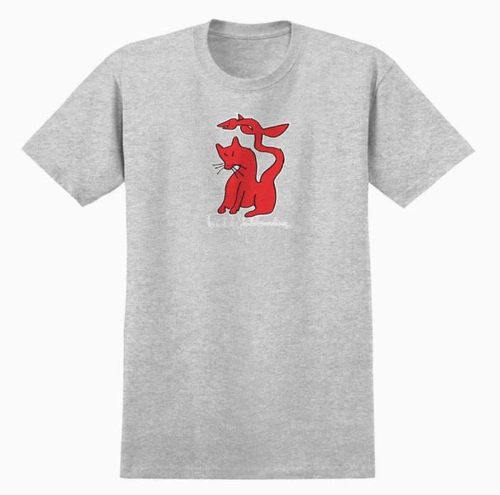 Krooked Kat Serpent Heather/Red Tee