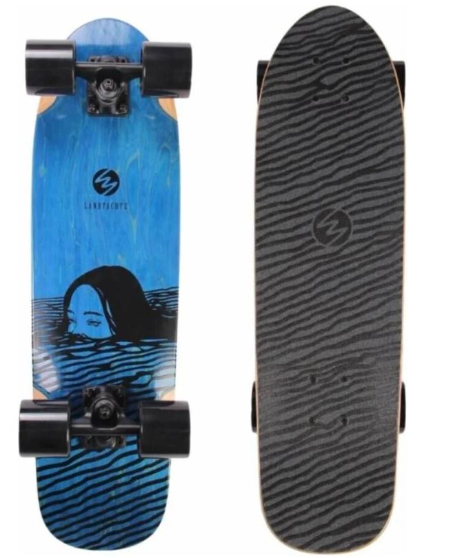 Landyachtz Dinghy Classic Fender Midnight Dip Navy 28.5 Cruiser Skateboard Complete