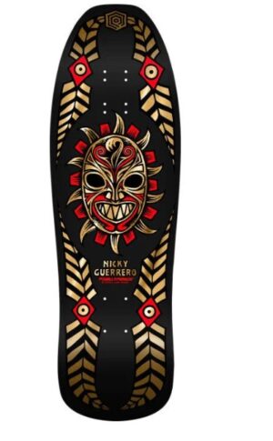 Powell Peralta Nicky Guerrero Mask Black/Gold Foil 10 Skateboard Deck