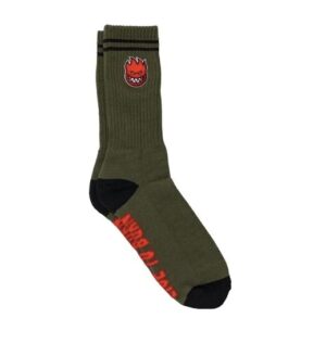 Spitfire Bighead Fill Embroided Olive/Black Socks