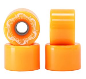 Carver Roundhouse Slicks 65mm X 83a Orange Glow Wheels