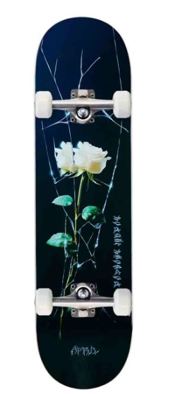 April Dashawn Jordan Cracked Rose 8.0 Skateboard Complete
