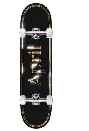 April Golden Black OG Logo 8.0 Skateboard Complete