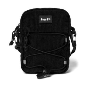 HUF Black Corduroy Bowery Side Bag