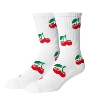 HUF Cherry Bomb Crew White Socks