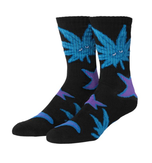 HUF Green Buddy Star Sign Black Socks
