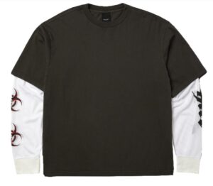 HUF Leon Vintage Black Double Layer Longsleeve Tee