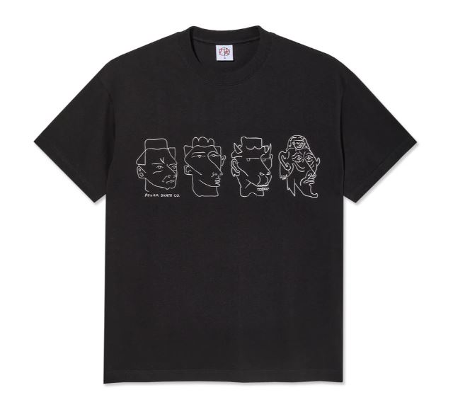 Polar Skate Co. 8 Heads Black/White Contrast Tee