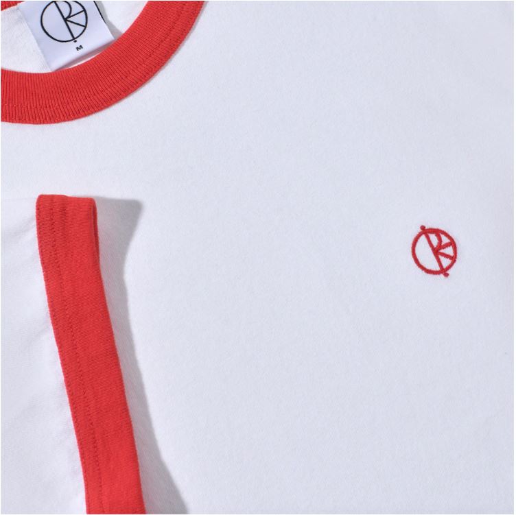 Polar Skate Co. Ringer White/Red Tee