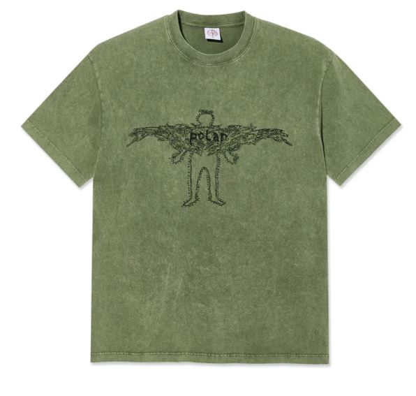Polar Skate Co. Soul Army Green Acid Tee