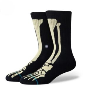 Stance Bones 3 Black Crew Socks