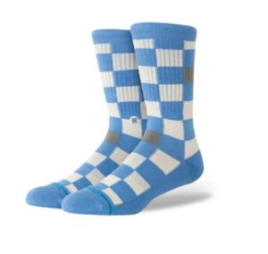 Stance Chef Check Capri Blue Crew Socks