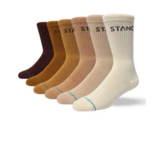 Stance Origin Cream Crew Socks - 6 Pack