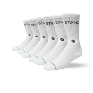 Stance Origin White Crew Socks - 6 Pack