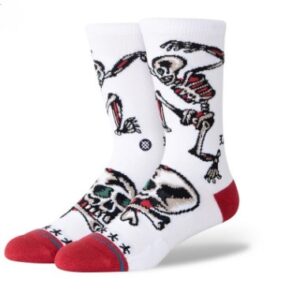 Stance Skeleton White Crew Socks