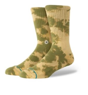 Stance Spotty Dye Olive Crew Socks