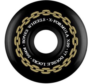Bones X Formula Double Lock V7 Black 56mm X 99a Skateboard Wheels