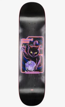 Globe G1 Master Of Chaos Black Cat 8.0 Skateboard Deck