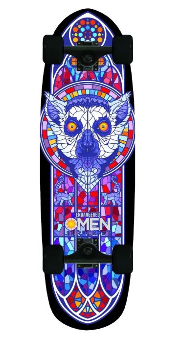 Omen Endangered Lemur 33 Longboard Skateboard Complete