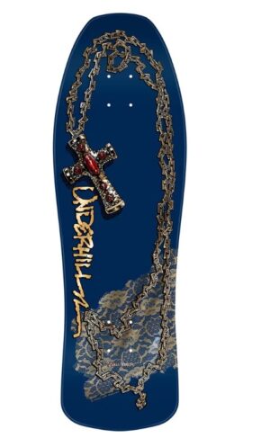 Powell Peralta Underhill Cross Navy/Gold Foil 9.9 Skateboard Deck