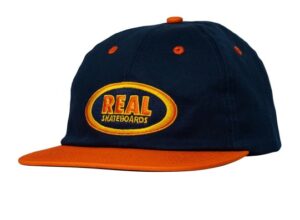Real Oval Embroided Navy/Red/White Snapback Hat