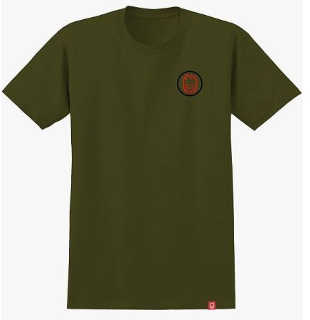 Spitfire Classic Swirl Overlay Military Green/Black/Red Tee