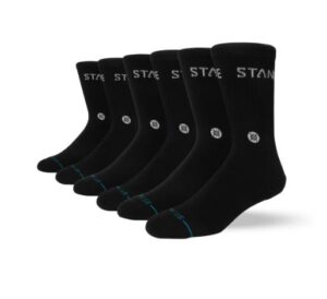 Stance Origin Black Crew Socks - 6 Pack